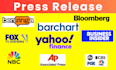 do press release distribution on yahoo finance