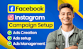 setup and manage facebook ads campaign instagram ads, fb ads, meta ads manager