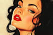 draw portrait illustration with retro vintage style