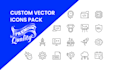 create unique vector icon designs for websites, apps