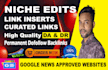 create curated links niche edits and link inserts on permanent dofollow link