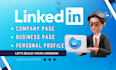 create, setup and design your professional linkedin business page