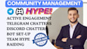 chat and engage in your discord server chat, telegram chatter with 20 chatter