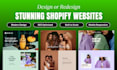 design or redesign shopify website, ecommerce online store