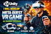 develop an immersive meta quest VR game or training in unity