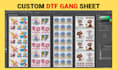 create print ready gang sheets for dtf, sublimation, vinyl, flex in 1 hour
