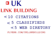 provide organic link building service for UK based business