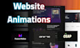 create website animation with gsap, react, framer motion