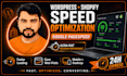wordpress and shopify speed optimization for google pagespeed