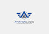 design creative aviation helicopter plane club logo