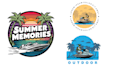 design amazing summer jetski logo