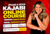 setup kajabi online course upload thinkific website expert skool community setup