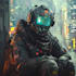 cyberpunk , scifi, nft art, robots character