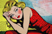 draw a retro pop art roy lichtenstein style