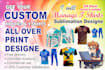 do all over sublimation t shirts hoodies, and sport jerseys