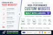 do website development as full stack web developer, front end, backend developer