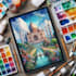 draw digital watercolor drawing professionally