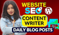 write SEO articles and blog posts daily
