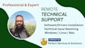 remote technical customer issue resolve IT laptop pc windows linux printer