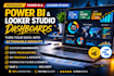 create power bi dashboard, looker studio dashboard, visualizations