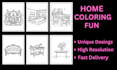 offer house themed coloring pages