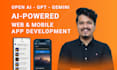 do ai mobile app development ai chatbot ai intergration ai saas as ai developer