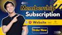 design membership website subscription wordpress wix website