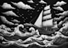 engraving linocut style digital drawing art