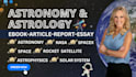 research and ghostwrite astronomy, space, astrophysics, astrology, space ebook