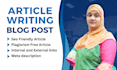 craft high quality SEO optimized articles and upload your blogs