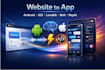 convert your lovable, bolt, or replit website to android and ios  app