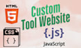 do code in html, css, js, for custom tool website
