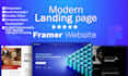 design a modern framer website, framer landing page