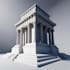 model miniature building monument modern mansion for 3d printing in blender