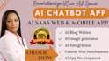 develop ai app, ai web application, ai software, ai saas, ai chatgpt mobile app