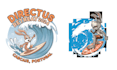 create unique animal mascot surfing logo