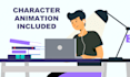 deliver custom 2d animated videos with smooth motion design