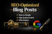 write SEO optimized blog post writing