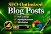 write SEO optimized blog post writing