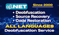 deobfuscate, clean up, and recover source code for javascript, python, and java