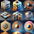 design a professional 3d logo with high quality rendering