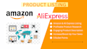 do amazon ali express description title image top product listing