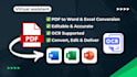 fast and accurate PDF to editable word, and excel with ocr