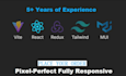 develop react js website using figma, mui, tailwind, typescript, redux