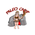 design playful couple cartoon with paleo camp logo