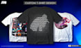 design custom gaming and anime tshirt graphics with dark grunge aesthetic