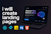 build a stunning landing page with modern UI, smooth animations