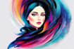 draw a digital abstract art illustration