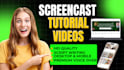 create 4k screencast tutorial or explainer video for website, app with voiceover