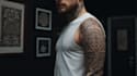 create sleeve tattoo design in geometric style